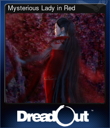 Series 1 - Card 5 of 6 - Mysterious Lady in Red