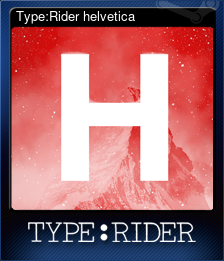 Series 1 - Card 8 of 10 - Type:Rider helvetica