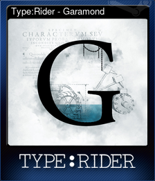 Series 1 - Card 3 of 10 - Type:Rider - Garamond