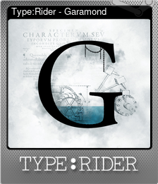 Series 1 - Card 3 of 10 - Type:Rider - Garamond