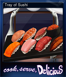 Series 1 - Card 8 of 8 - Tray of Sushi