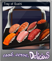 Series 1 - Card 8 of 8 - Tray of Sushi