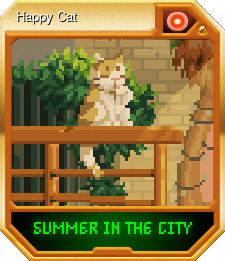 Series 1 - Card 10 of 11 - Happy Cat