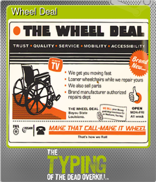 Series 1 - Card 9 of 10 - Wheel Deal