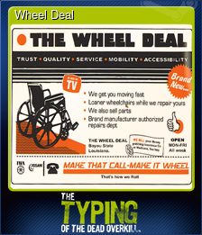 Series 1 - Card 9 of 10 - Wheel Deal