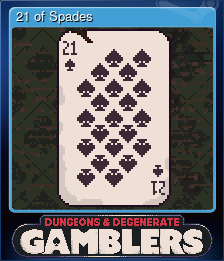 Series 1 - Card 3 of 10 - 21 of Spades