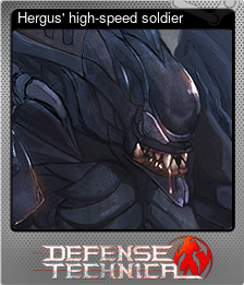 Series 1 - Card 2 of 9 - Hergus' high-speed soldier
