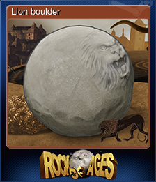 Series 1 - Card 3 of 8 - Lion boulder