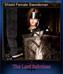 Series 1 - Card 3 of 10 - Shield Female Swordsman