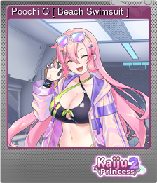Series 1 - Card 5 of 12 - Poochi Q [ Beach Swimsuit ]