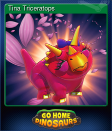 Series 1 - Card 4 of 8 - Tina Triceratops