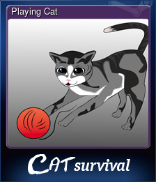Series 1 - Card 5 of 9 - Playing Cat