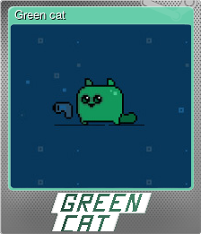 Series 1 - Card 1 of 5 - Green cat