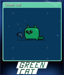 Series 1 - Card 1 of 5 - Green cat