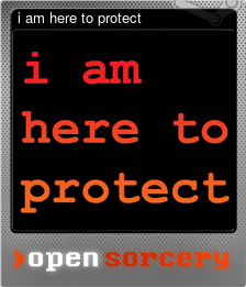 Series 1 - Card 5 of 8 - i am here to protect