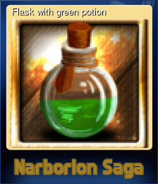 Flask with green potion