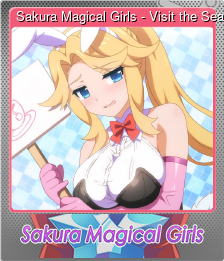 Series 1 - Card 8 of 8 - Sakura Magical Girls - Visit the Sea Tea Beach Cafe