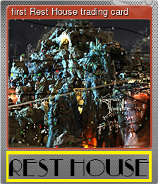 Series 1 - Card 1 of 5 - first Rest House trading card