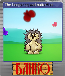 Series 1 - Card 1 of 5 - The hedgehog and butterflies