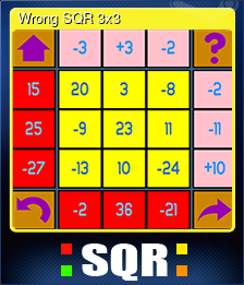 Series 1 - Card 8 of 12 - Wrong SQR 3x3