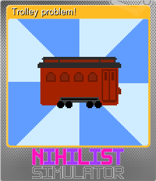 Series 1 - Card 4 of 5 - Trolley problem!