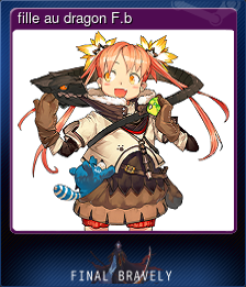 Series 1 - Card 3 of 5 - fille au dragon F.b