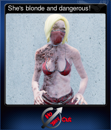 Series 1 - Card 4 of 6 - She's blonde and dangerous!