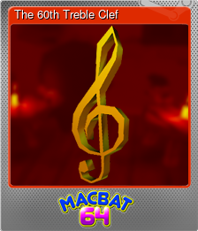 Series 1 - Card 5 of 5 - The 60th Treble Clef