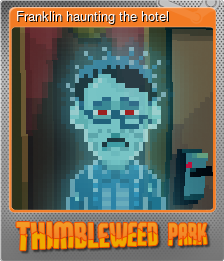 Series 1 - Card 5 of 8 - Franklin haunting the hotel
