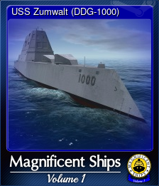 Series 1 - Card 1 of 6 - USS Zumwalt (DDG-1000)