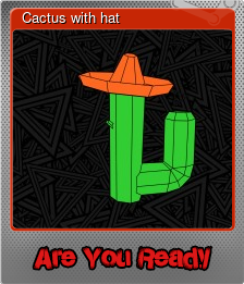 Series 1 - Card 4 of 6 - Cactus with hat