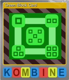 Series 1 - Card 5 of 5 - Green Block Card