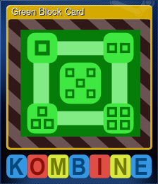 Series 1 - Card 5 of 5 - Green Block Card