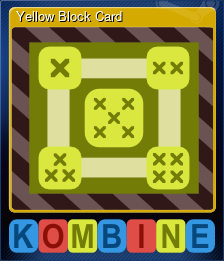 Series 1 - Card 3 of 5 - Yellow Block Card