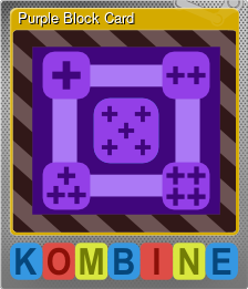 Series 1 - Card 2 of 5 - Purple Block Card