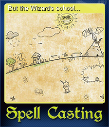 Series 1 - Card 1 of 5 - But the Wizard's school...