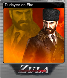 Series 1 - Card 1 of 6 - Dudayev on Fire