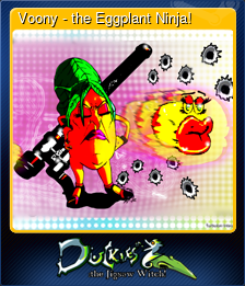 Series 1 - Card 2 of 5 - Voony - the Eggplant Ninja!