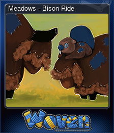 Series 1 - Card 1 of 10 - Meadows - Bison Ride