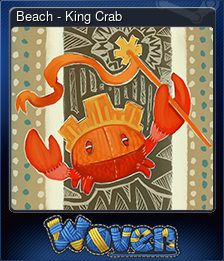 Series 1 - Card 5 of 10 - Beach - King Crab