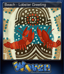 Series 1 - Card 6 of 10 - Beach - Lobster Greeting