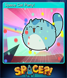 Series 1 - Card 10 of 15 - Space Cat Party!