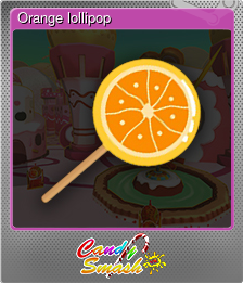 Series 1 - Card 2 of 5 - Orange lollipop