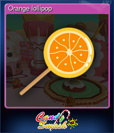 Series 1 - Card 2 of 5 - Orange lollipop