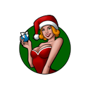 Sticker Christmas Girl