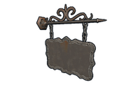 Two Sided Ornate Hanging Sign