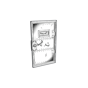 Comics Armored Door