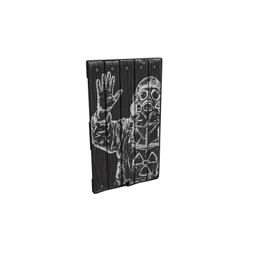 Chalk Menace Wood Door