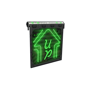 Neon Up Garage Door