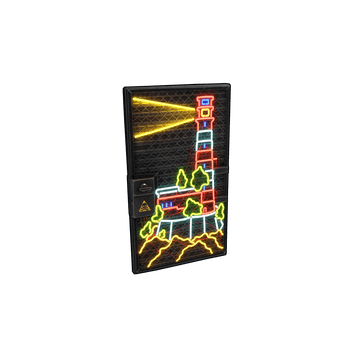 Neon Lighthouse Door